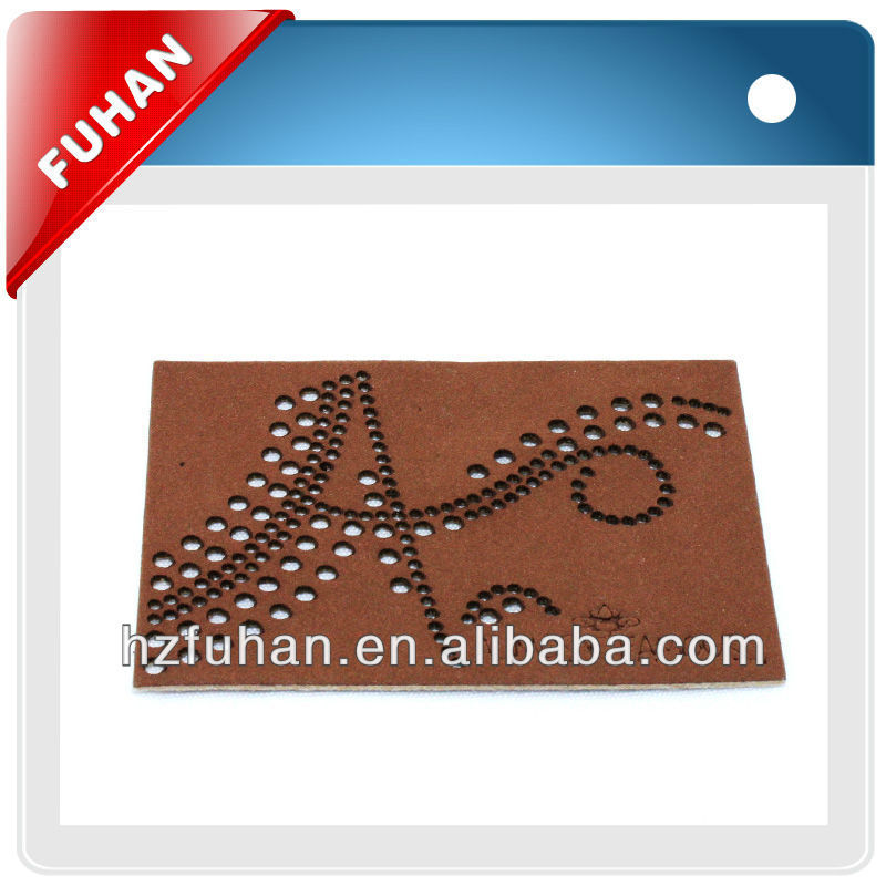 fashion leather labels or patches for Korean jeans