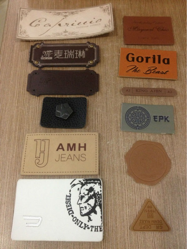 oval new design leather labels for badge