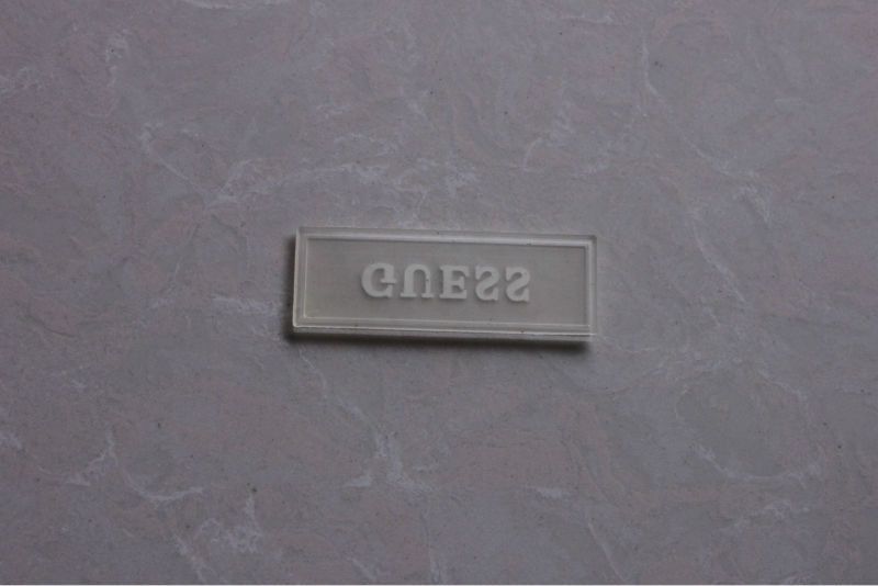 Transparent rubber rubber chapter for Fine men's clothing