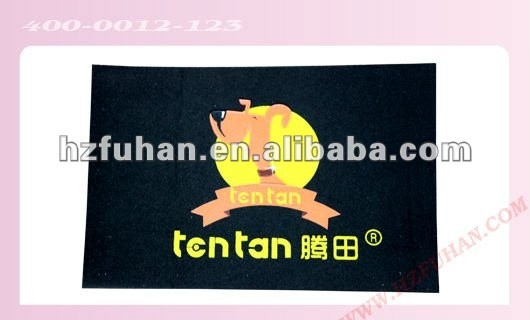 PU imitation leather labels with company own logo