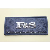 leather label with hot stamplzing for jeans