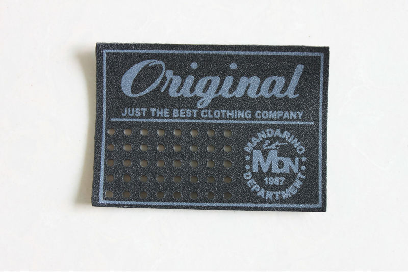 silk screen printing leather patch for jeans