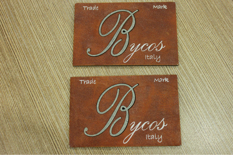 leather label wholesalers custom metal leather labels