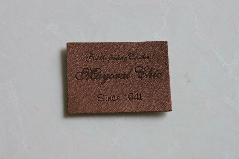 embossed customized leather patches for garments or men jackets