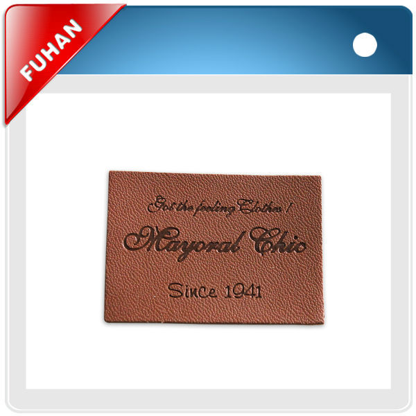 fashion leather label for handbag and jeans ,new style leather patch
