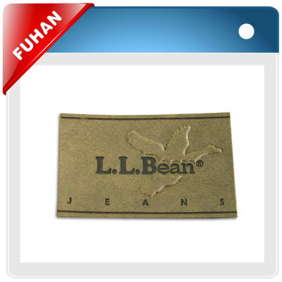 leather label wholesalers custom garments leather back patch labels