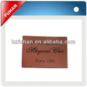 Customed hot popular garments leather back patch labels