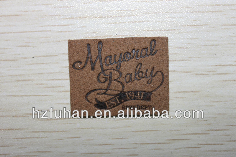 shoe leather label for clothes