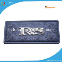 2013 hot popular fashion leather patch with metal for jeans