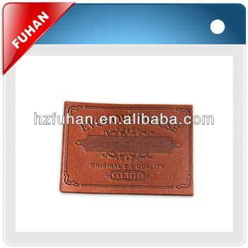 Custom high quality leather patches with metal
