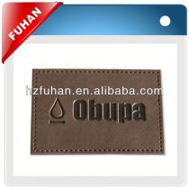 2014 100% PU nicely leather patch label for jeans