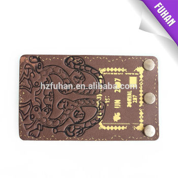 Fashionable new design hot stamp leather label
