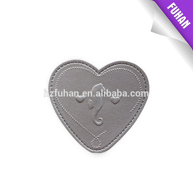 Fashionable new design hot stamp leather label
