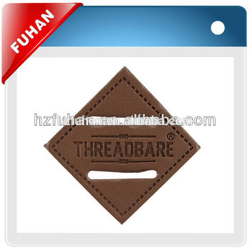 Customized Fake PU Material Private Label For Garment , Jean ,Bag