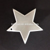 Customize garment pvc reflective tag in silver color with embossed logo