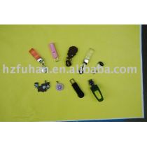 zipper puller metal plastic rubber