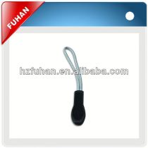 Fashion PU Injection zipper lanyards with soft pvc puller