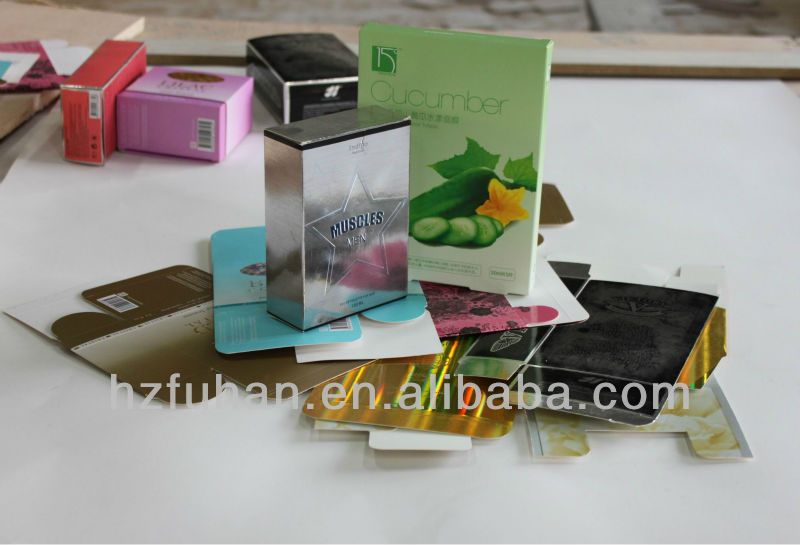 Folding paper box with printing