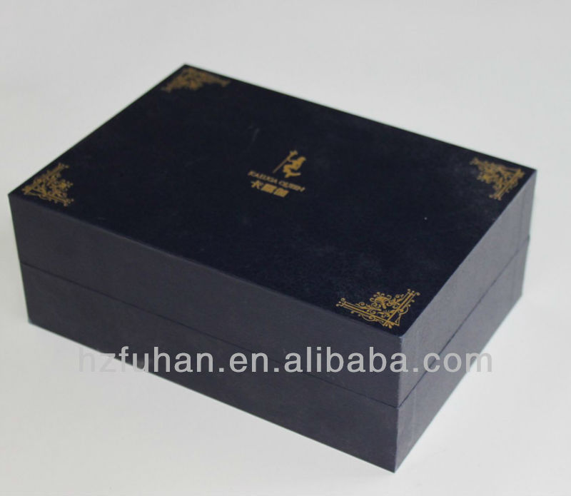 Rigid leather elegant gift boxes with logo