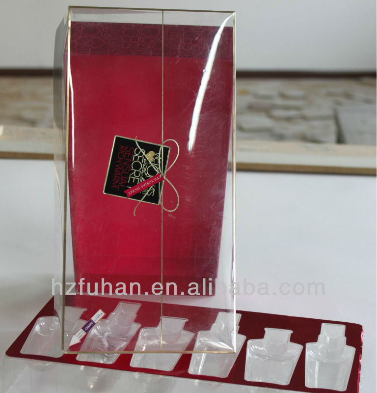 Luxury paper storage box with plastic clear lid