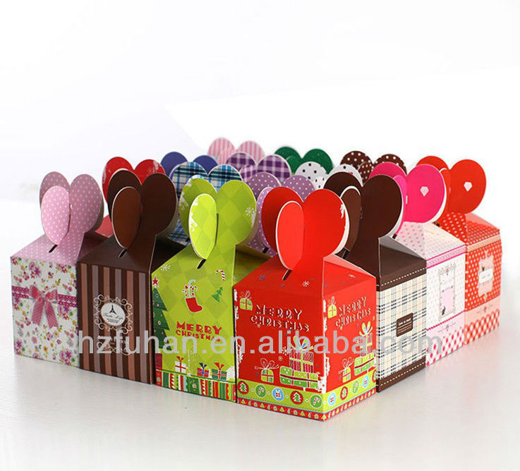 Paper folding candy box/ stand-up box for packing apple