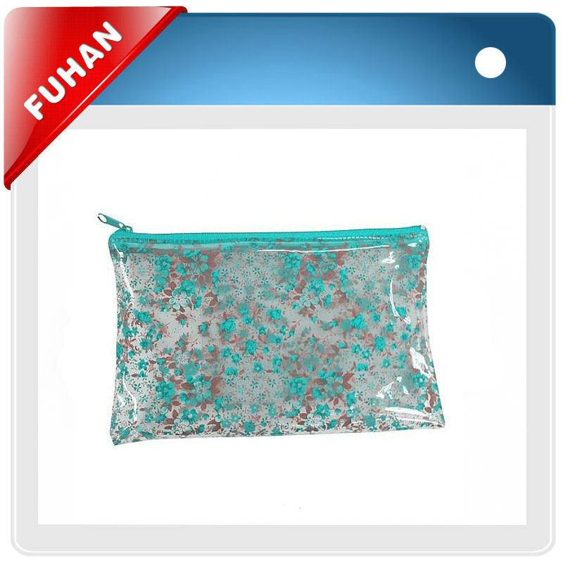 Frosted look transparent PE bag with zipper