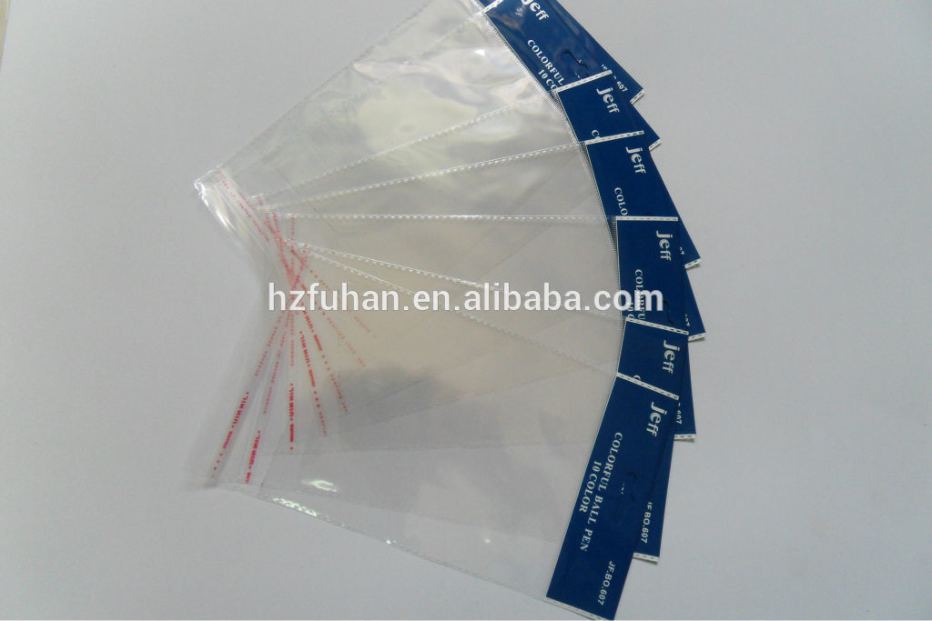 Newest design self adhesive seal plastic bags opp bags
