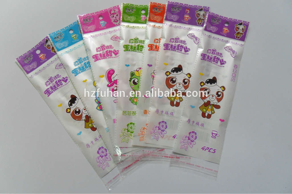 Color design header cards plastic bags