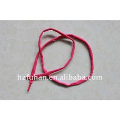 round thick red shoelaces