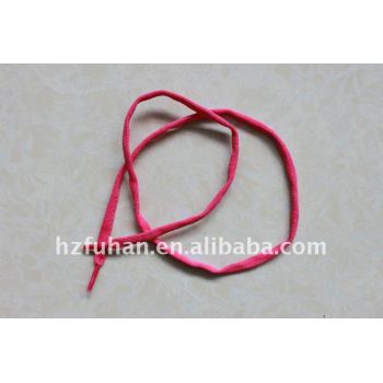 round thick red shoelaces