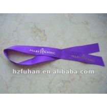 fashion purple ribbon printing label for graduation