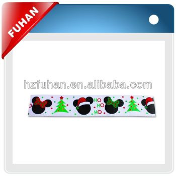 Custom Print Ribbon and Christmas Ribbon for garment and gifts