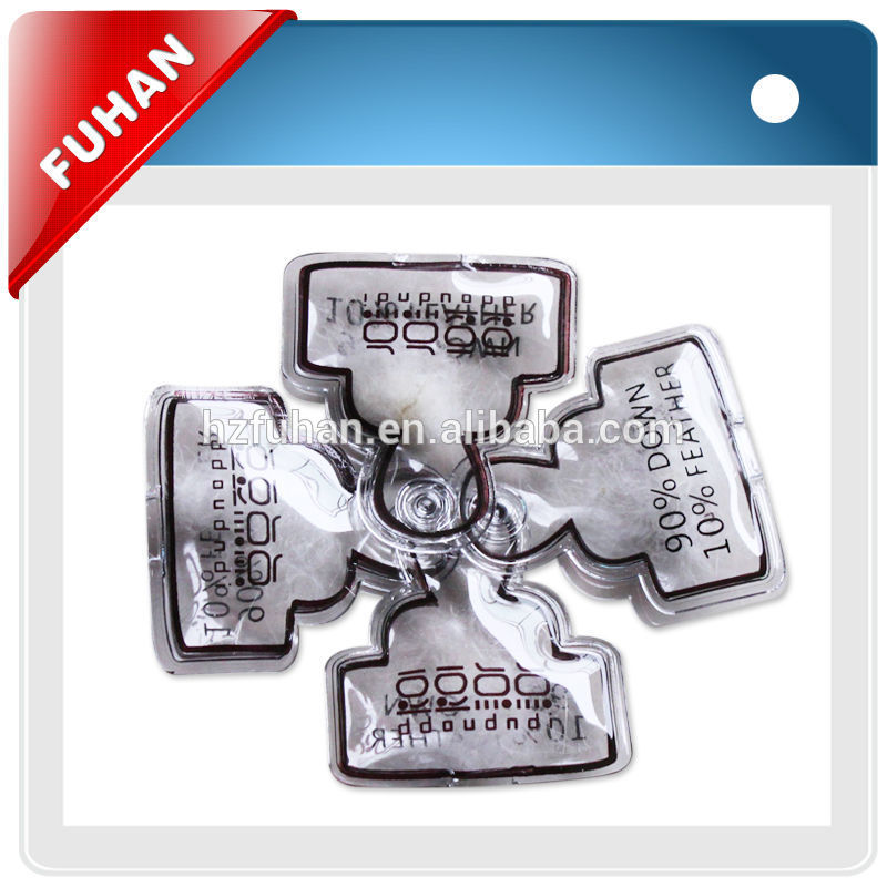China manufacturer customized cheap pvc clothe tag