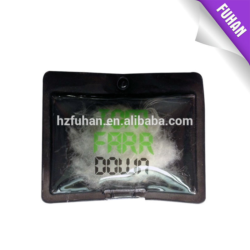 Customize logo printing for tpu feather down tag