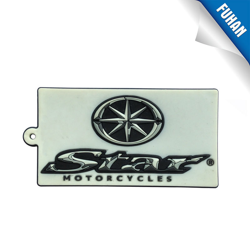Beautiful embossed resin customized silicone rubber patch for garment