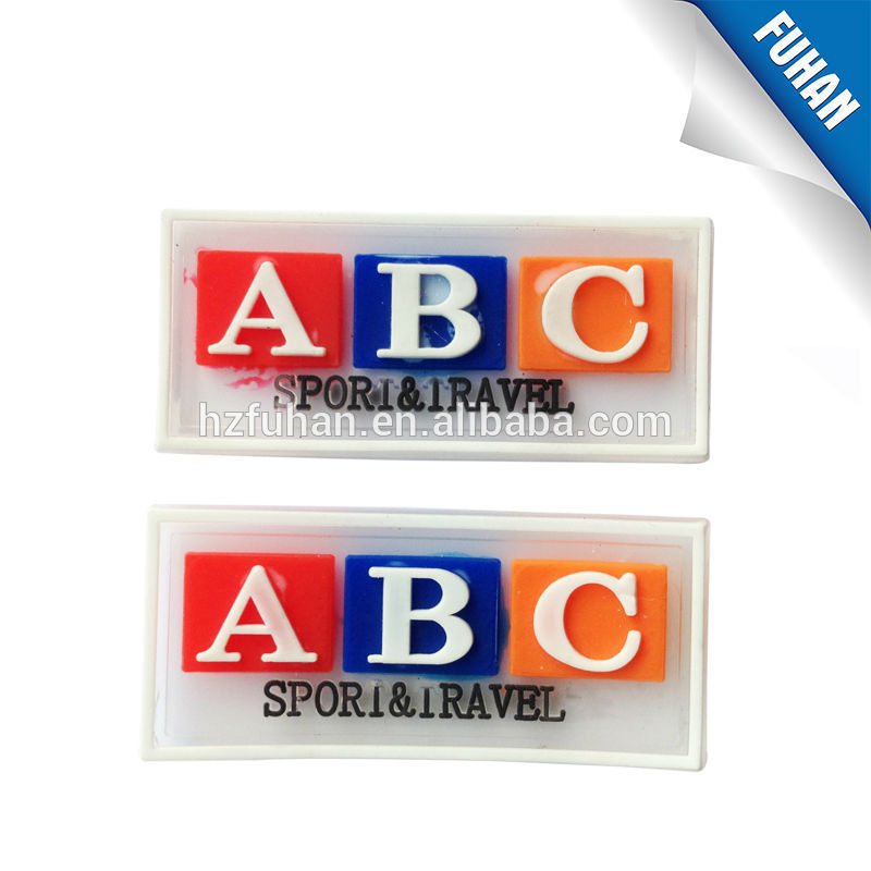 Hand-made embossed silicone rubber label