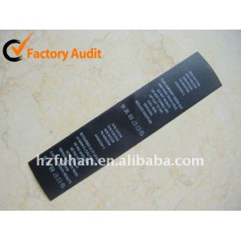 fashion gift box belt black single-face satin ribbon printed care label