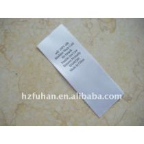 white silk washing label