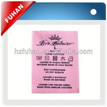 Custom printed sew in labels for garments