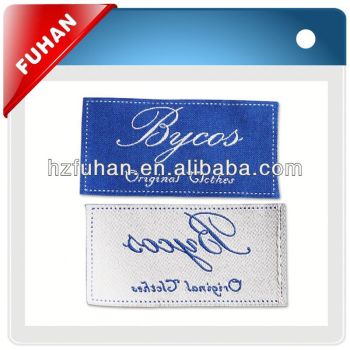 Supply high quality polyester yarn center folded woven label