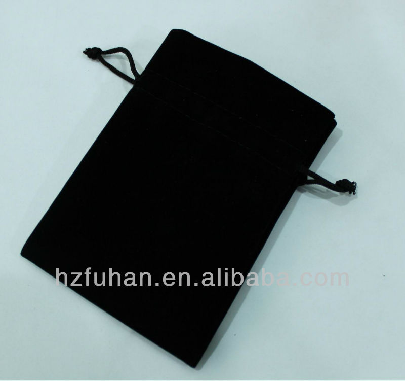 Velvet Jewelry packaging bags/ pouch black drawstring bags