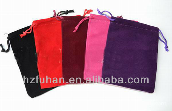 Velvet Jewelry packaging bags with printing logo