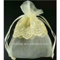 Customized drawstring packaging bags with lace
