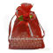 Drawstring gift bags with flower,jewelry packaging bag