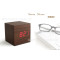 Wholesale ZJ-008 Red Light Square Hight Quality MDF Digital Wooden Clcok