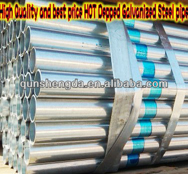 Galvanized steel pipe for gas/structure