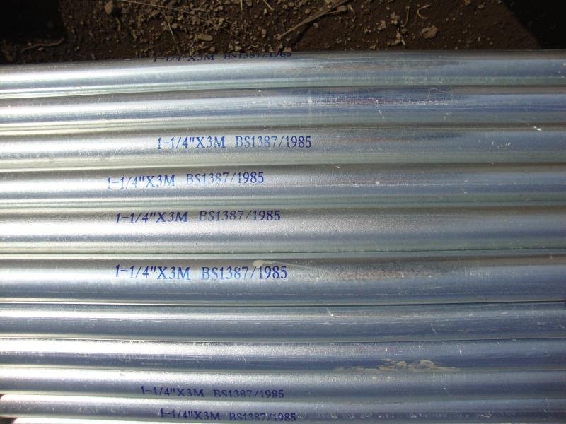 BS1387-1987 Zinc Coating Galvanized Steel Pipe