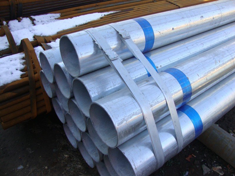 zinc coated steel tubes for fluid
