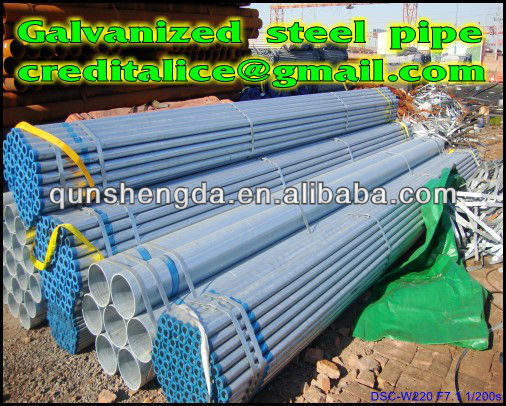 Q195/Q345 Galvanized Steel Pipe (Zinc coating:275-350g/m2)
