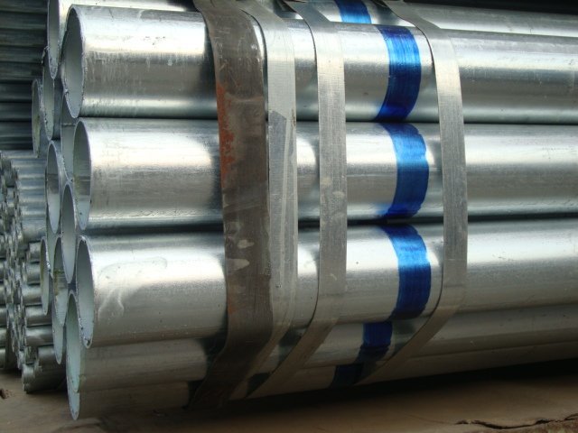ASTMA53 Hot dipped gi steel tube&pipe with threading and coupling